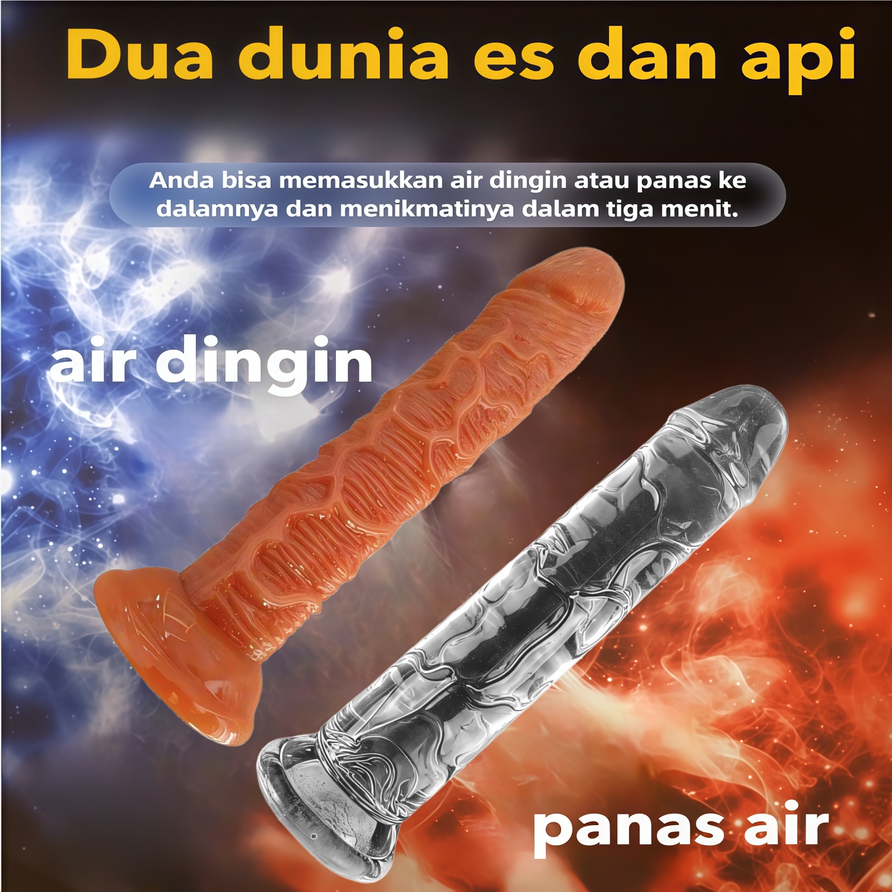 Dildo Realistis Silikon Lembut Premium Body Safe Panjang 19cm dengan Pengisap Kuat dan Bonus Pelumas 8ml