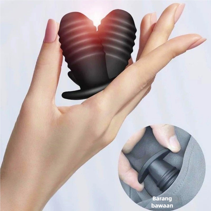 Mini Vibrator Anal Plug dengan Mode Getaran Dapat Diatur Tahan Air Silikon Body Safe Panjang 5cm Diameter 2cm Baterai 2xAG13 Bonus Pelumas 8ml