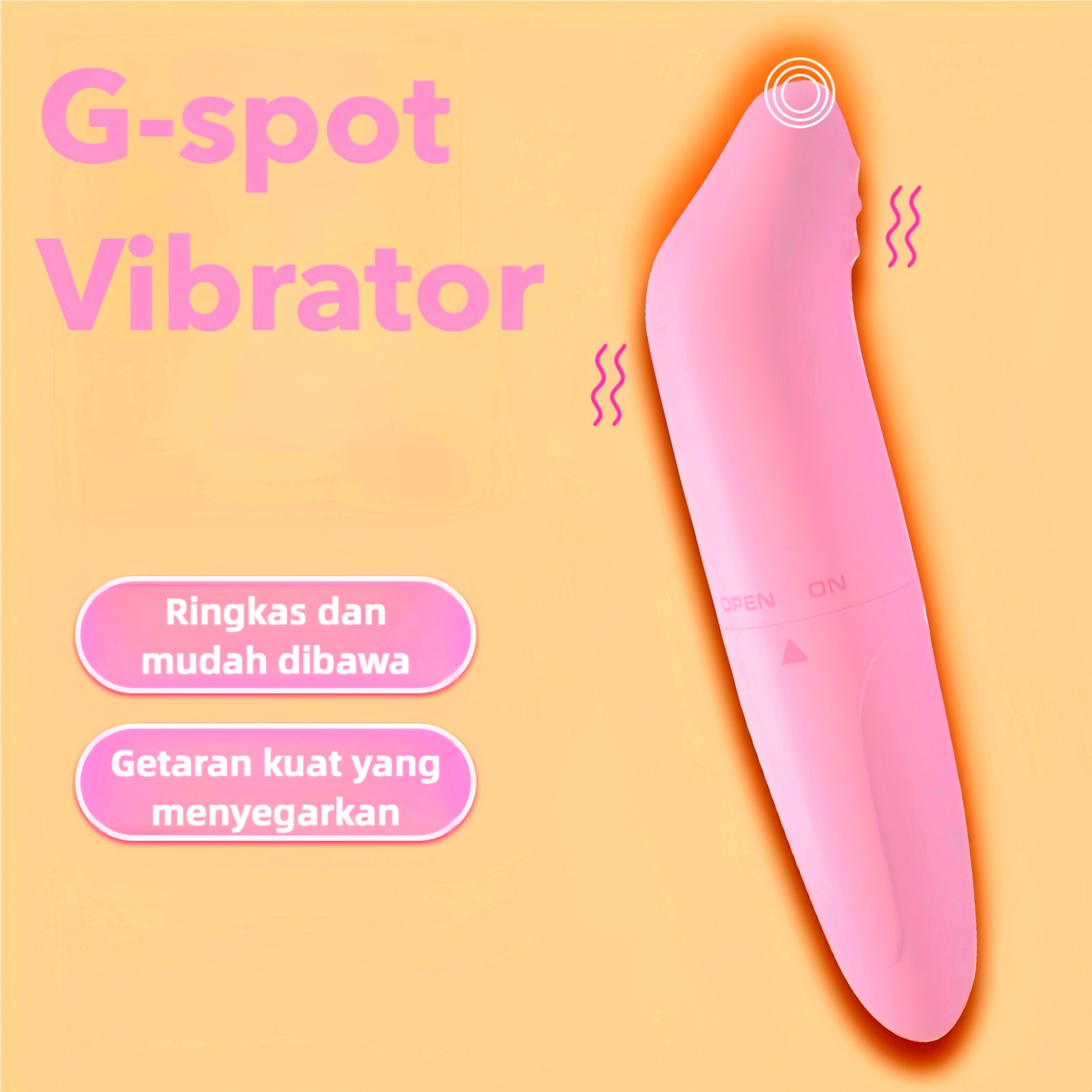 Alat Pijat G Spot Mini Ujung Melengkung Stimulasi Presisi Silikon Lembut Panjang 11cm Diameter 2cm Bonus Pelumas 8ml