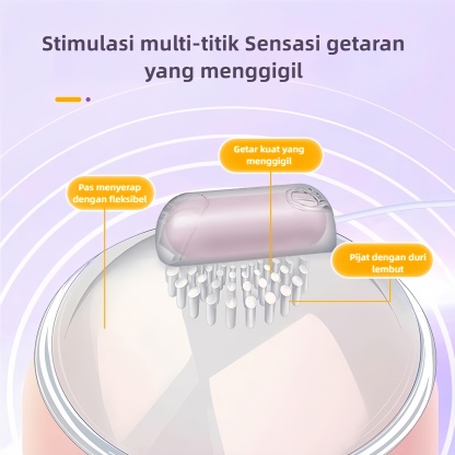 Alat Pijat Payudara dan G Spot Stimulasi Tiga Area Mode Getaran Disesuaikan Nirkabel USB Rechargeable Silikon Lembut Bonus Pelumas 8ml