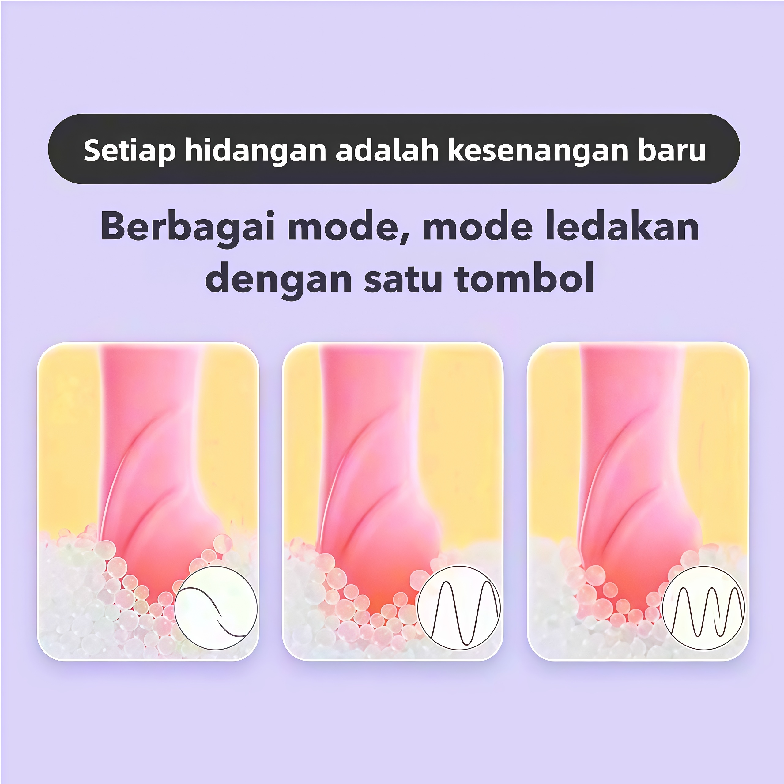 Vibrator Glans Unik untuk Stimulasi Klitoris Presisi dengan Intensitas Getaran Bisa Diatur Silikon Lembut Panjang 10cm Diameter 2cm Baterai 1xAA Bonus Pelumas 8ml
