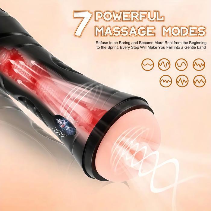 Vagina Bergetar Realistis Silikon Premium Multi Mode Getaran Dapat Diatur Panjang 24cm Kedalaman 17cm Baterai 3xAA Bonus Pelumas 8ml