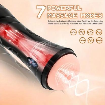 Vagina Bergetar Realistis Silikon Premium Multi Mode Getaran Dapat Diatur Panjang 24cm Kedalaman 17cm Baterai 3xAA Bonus Pelumas 8ml