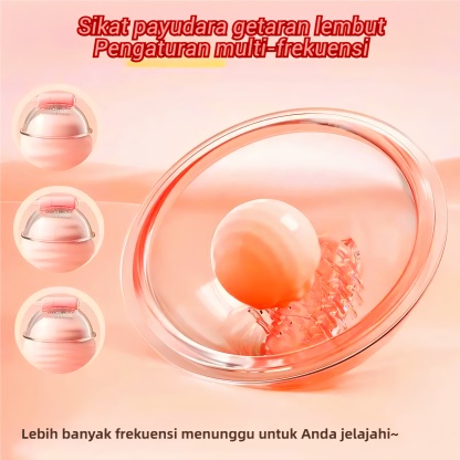 Alat Pijat Payudara dan G Spot Stimulasi Tiga Area Mode Getaran Disesuaikan Nirkabel USB Rechargeable Silikon Lembut Bonus Pelumas 8ml