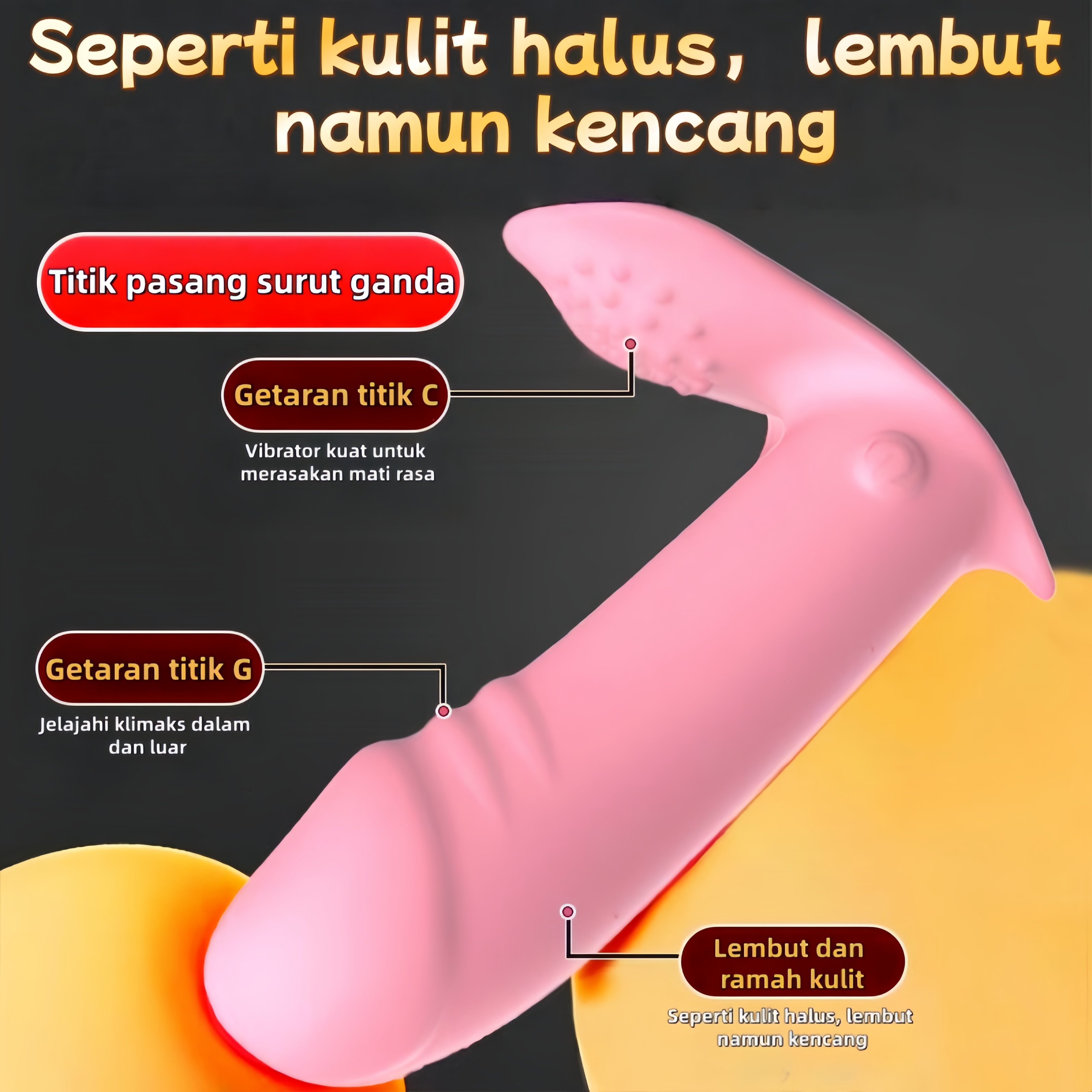 （DF-09）Vibrator G-Spot untuk Wanita yang Kompak, Mudah Dibawa, Tahan Air, dan Dapat Diisi Ulang untuk Penggunaan Berulang