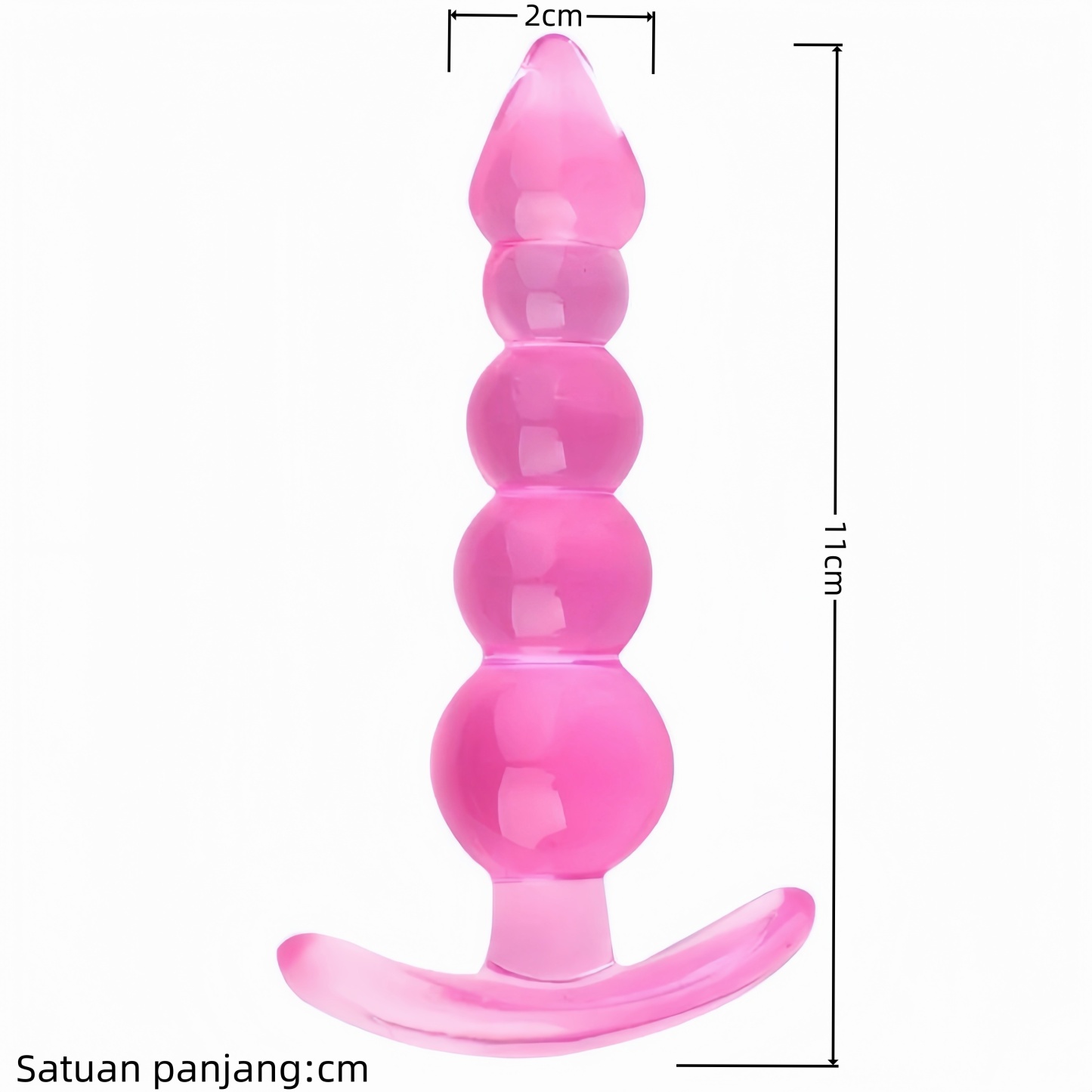 Sumbat Anal Manual Warna Ungu Silikon Body Safe Panjang 11cm Diameter 2cm Mudah Dibersihkan