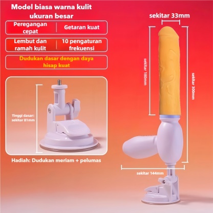 Mainan wanita, replika penis pria, vibrator dengan fungsi kecepatan yang dapat disesuaikan, perpanjangan, dan getaran.