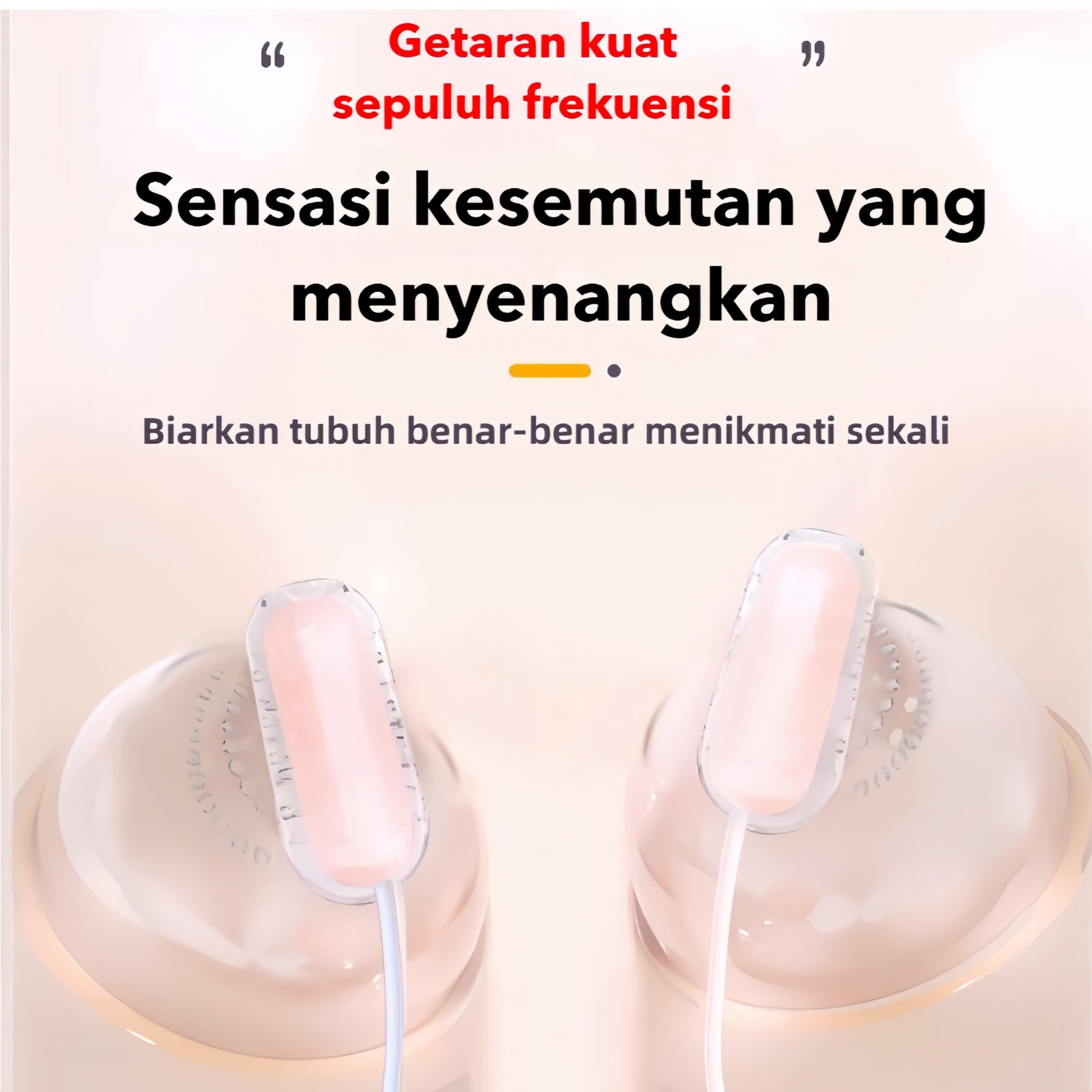 Alat Pijat Payudara dan G Spot Stimulasi Tiga Area Mode Getaran Disesuaikan Nirkabel USB Rechargeable Silikon Lembut Bonus Pelumas 8ml