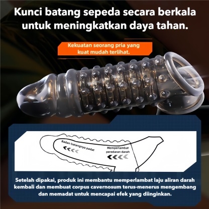 Kondom Elastis Transparan Hitam Bebas Lateks Dapat Digunakan Kembali Panjang 16cm Bukaan 4 hingga 5cm
