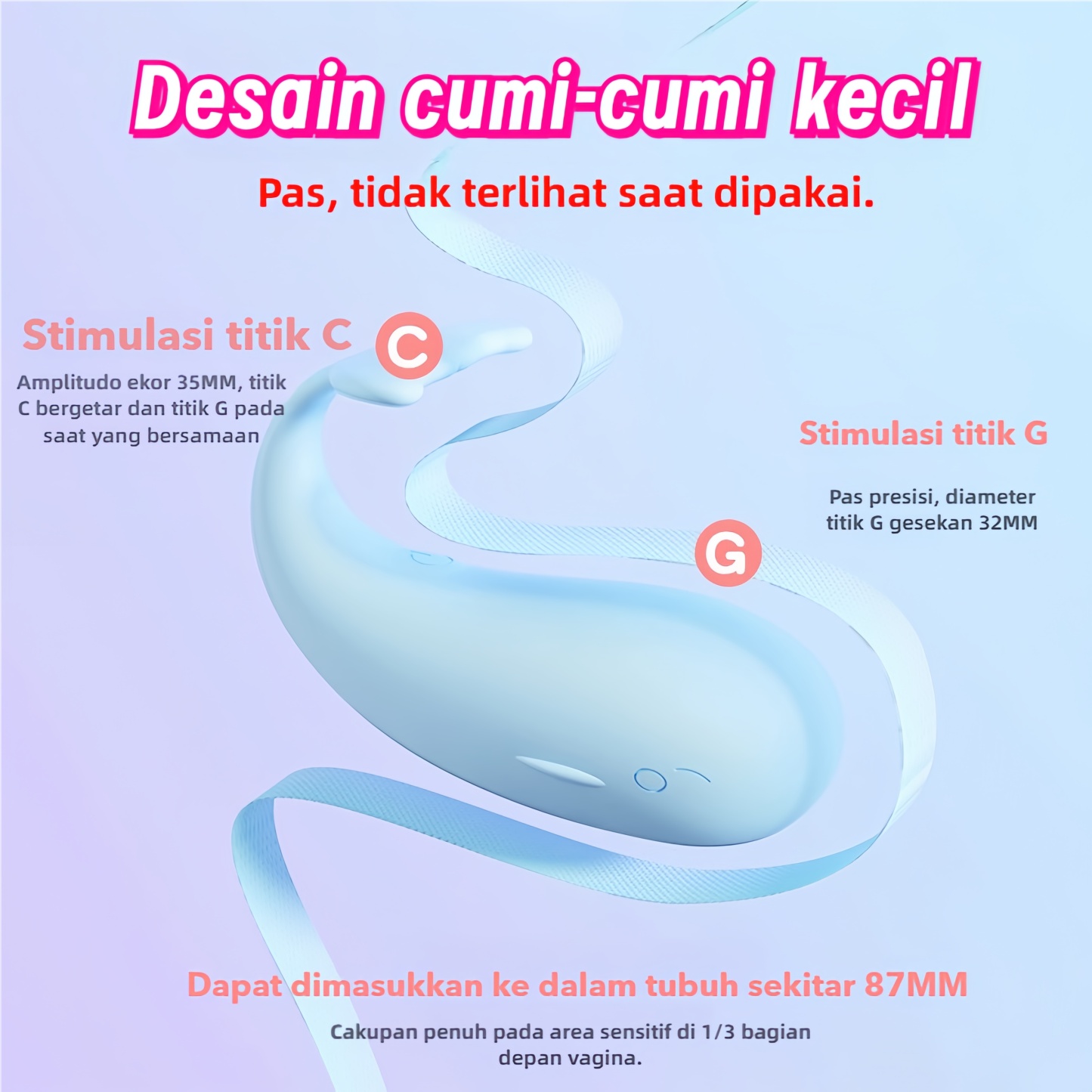 Vibrator Vagina Mini USB Rechargeable Tahan Air Silikon Lembut Panjang 8cm Diameter 2cm