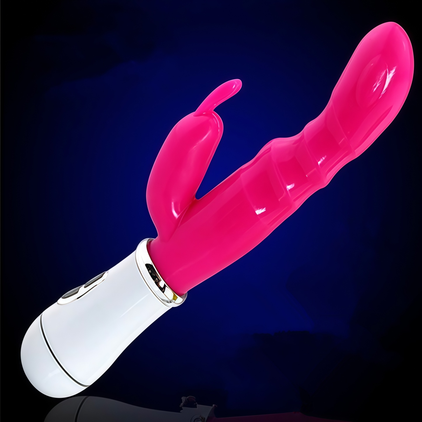 Vibrator G Spot Motor Terpisah Getaran dan Dorongan Kuat Silikon Ramah Kulit Tahan Air Panjang 20cm Kedalaman 13cm Diameter 2cm
