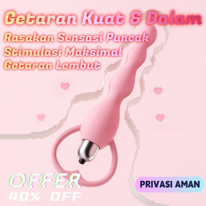 Alat Bantu Seks Anal Bergetar Warna Pink Getaran Ganda Silikon Body Safe Panjang 15cm Kedalaman 13cm