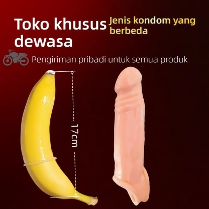Penambah Pemanjang Penis Instan dari Silikon Medis Transparan Elastis Tambah Panjang 3cm Total 17cm Diameter 3.5cm Dapat Digunakan Kembali Bonus Pelumas 8ml