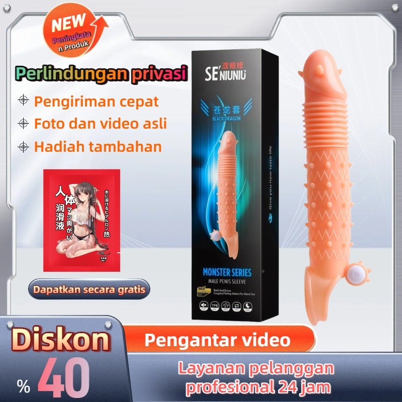Kondom Getar Elastis Bebas Lateks Fungsi Getaran Bawaan Tambah 4cm Total 17cm Bukaan 3 hingga 5cm Dapat Digunakan Kembali Bonus Pelumas 8ml