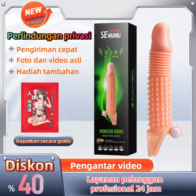 Kondom Getar Elastis Bebas Lateks Fungsi Getaran Bawaan Tambah 4cm Total 17cm Bukaan 3 hingga 5cm Dapat Digunakan Kembali Bonus Pelumas 8ml