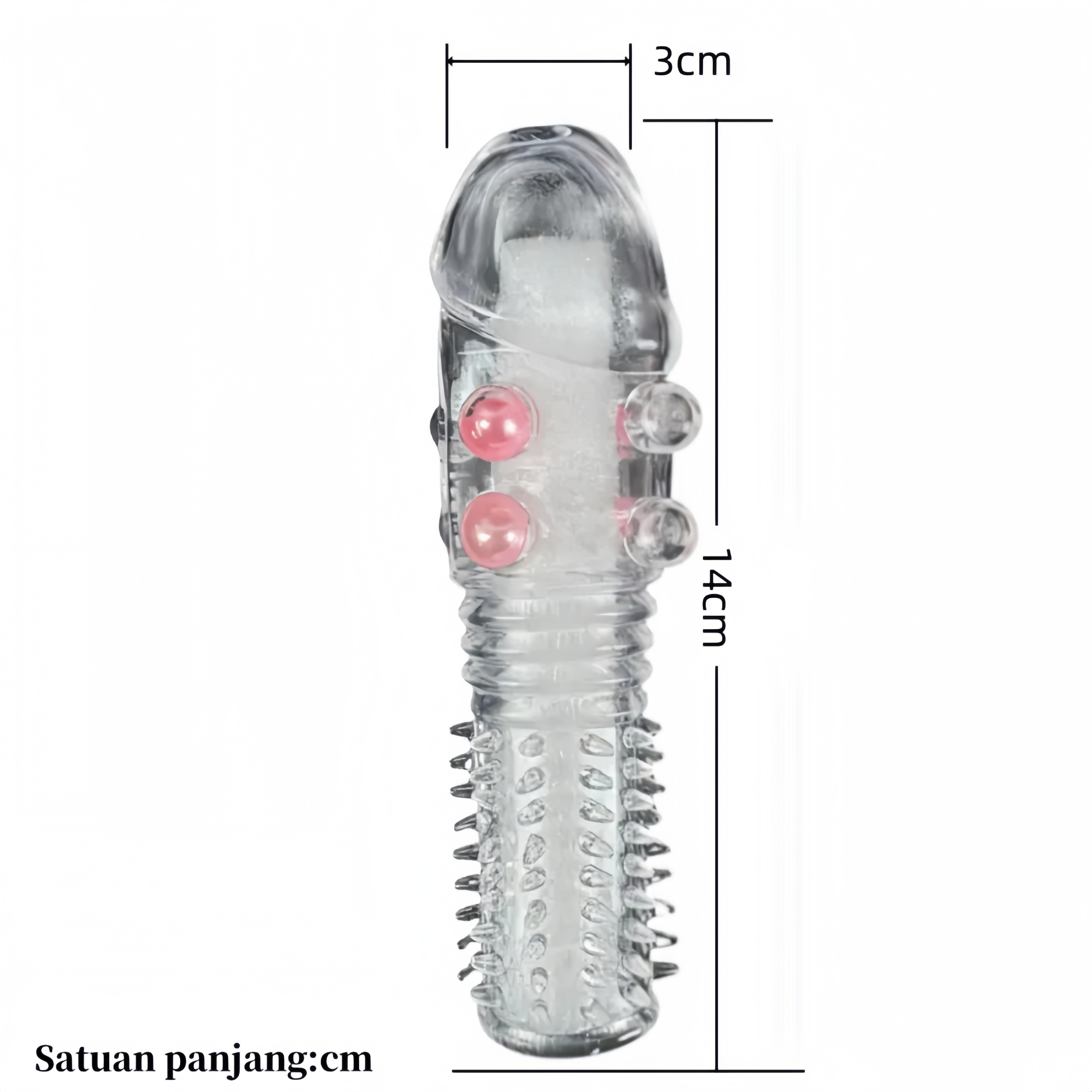 Kondom Transparan Pria Silikon Elastis Sehat Aman Cocok Semua Ukuran Panjang 14cm Diameter 3cm Dapat Digunakan Kembali