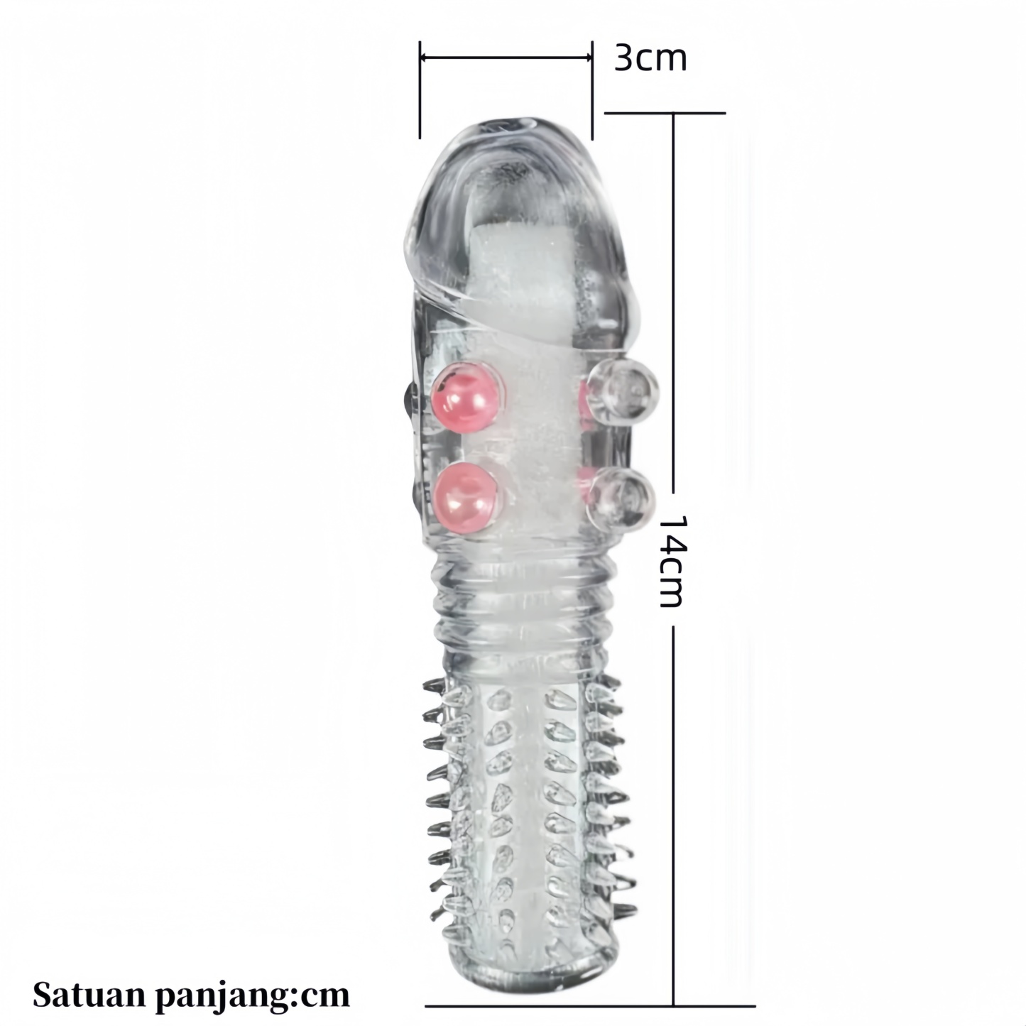 Kondom Transparan Pria Silikon Elastis Sehat Aman Cocok Semua Ukuran Panjang 14cm Diameter 3cm Dapat Digunakan Kembali