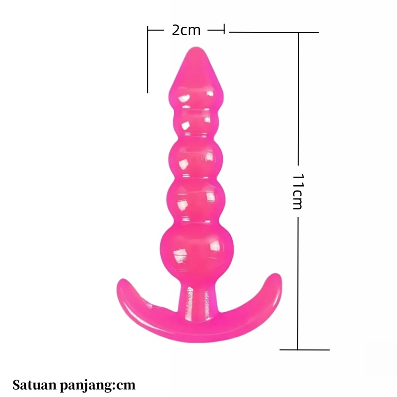 (DF-19)Anal plug berbentuk hati berwarna pink