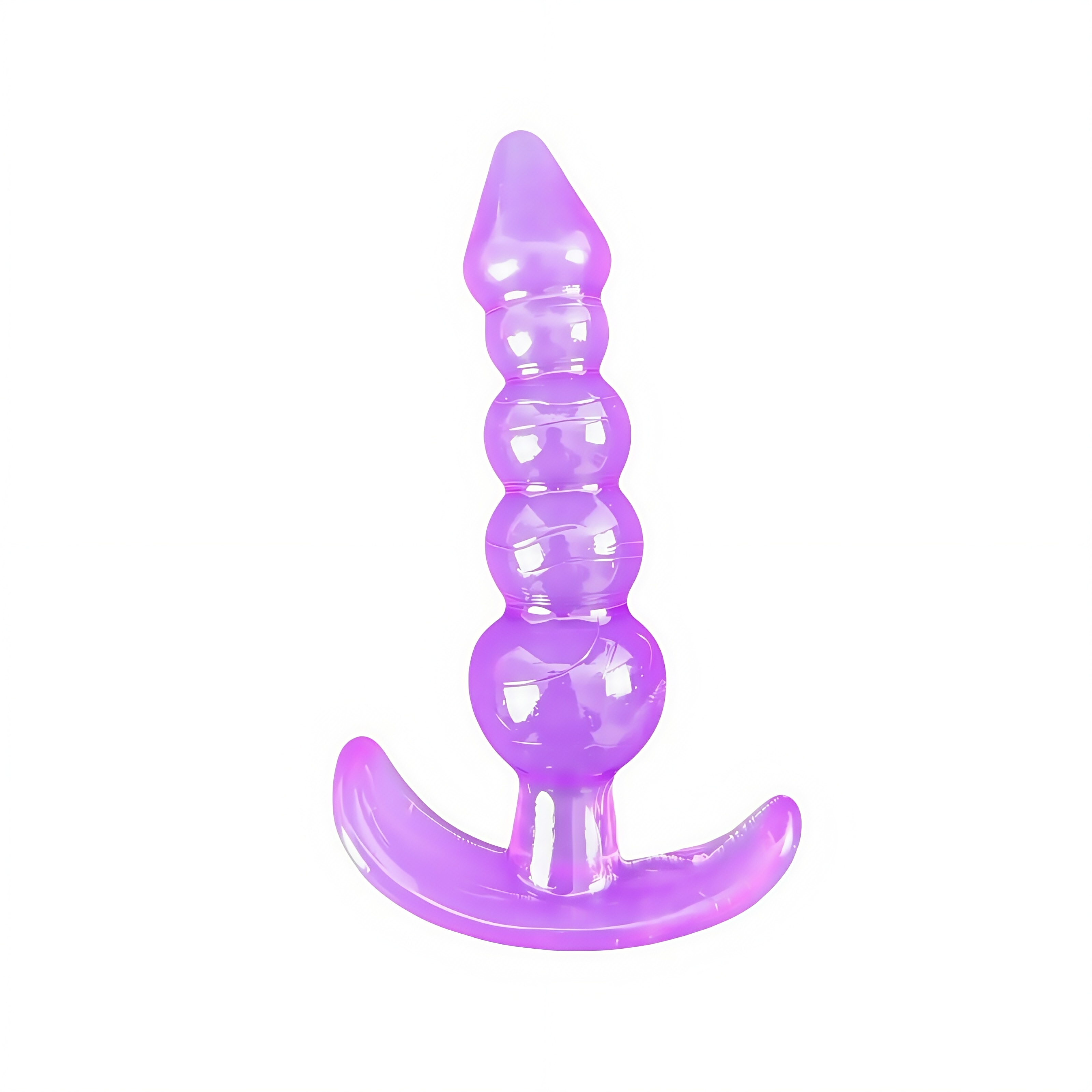 Anal plug berbentuk hati berwarna ungu