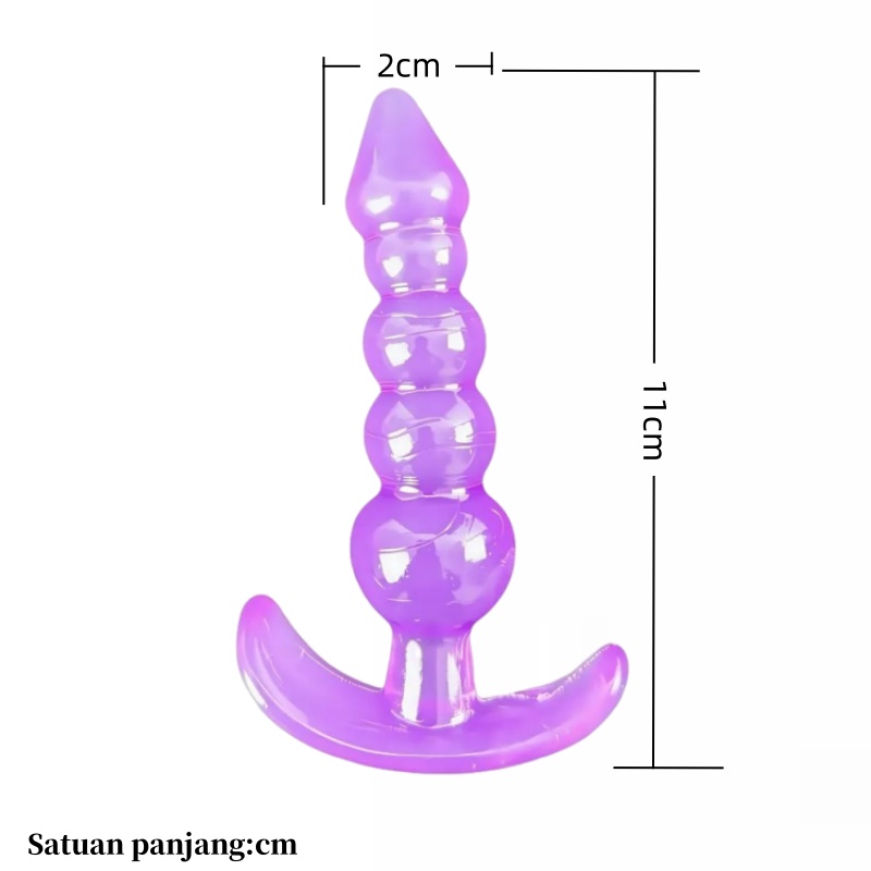 (DF-20)Anal plug berbentuk hati berwarna ungu
