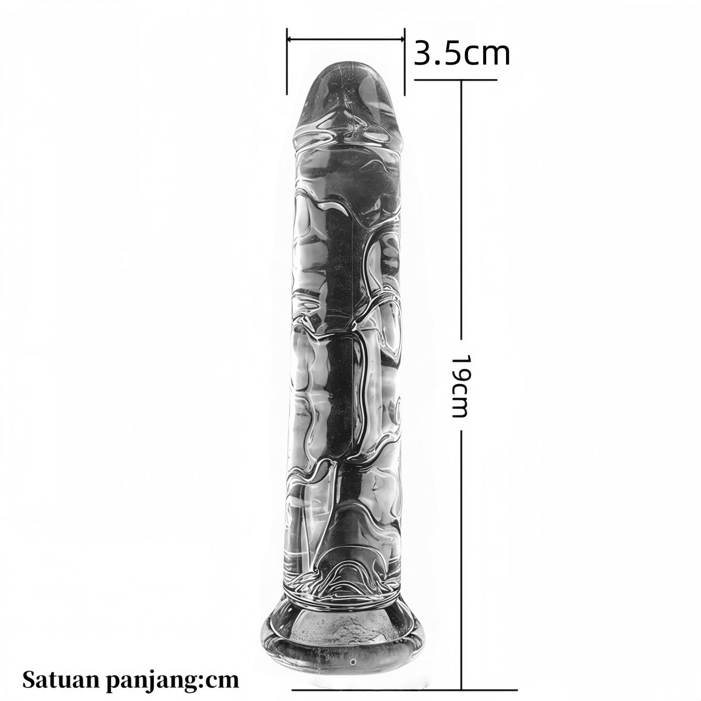 Dildo Realistis Silikon Lembut Premium Body Safe Panjang 19cm dengan Pengisap Kuat dan Bonus Pelumas 8ml