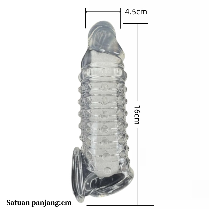 (DF-25)Sarung penis transparan, cocok untuk digunakan oleh pria.