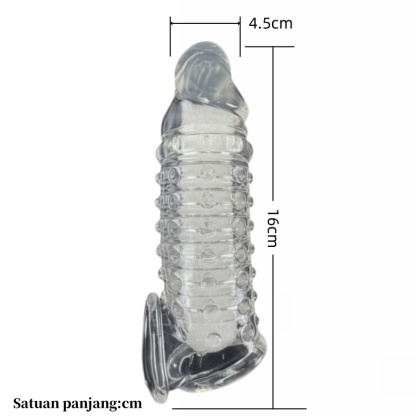 (DF-25)Sarung penis transparan, cocok untuk digunakan oleh pria.