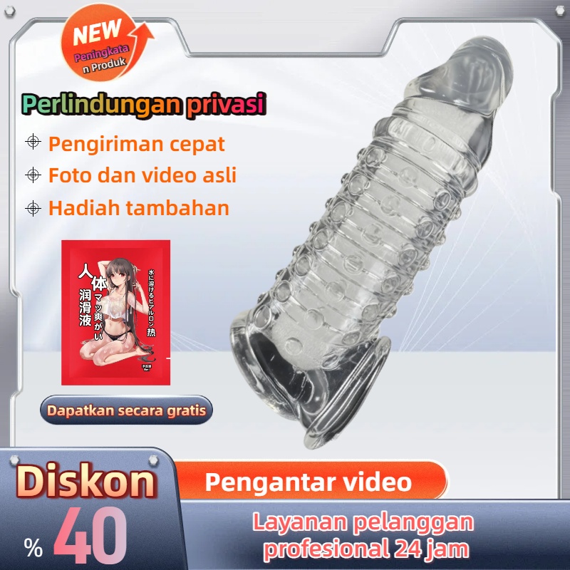Kondom Elastis Transparan Hitam Bebas Lateks Dapat Digunakan Kembali Panjang 16cm Bukaan 4 hingga 5cm