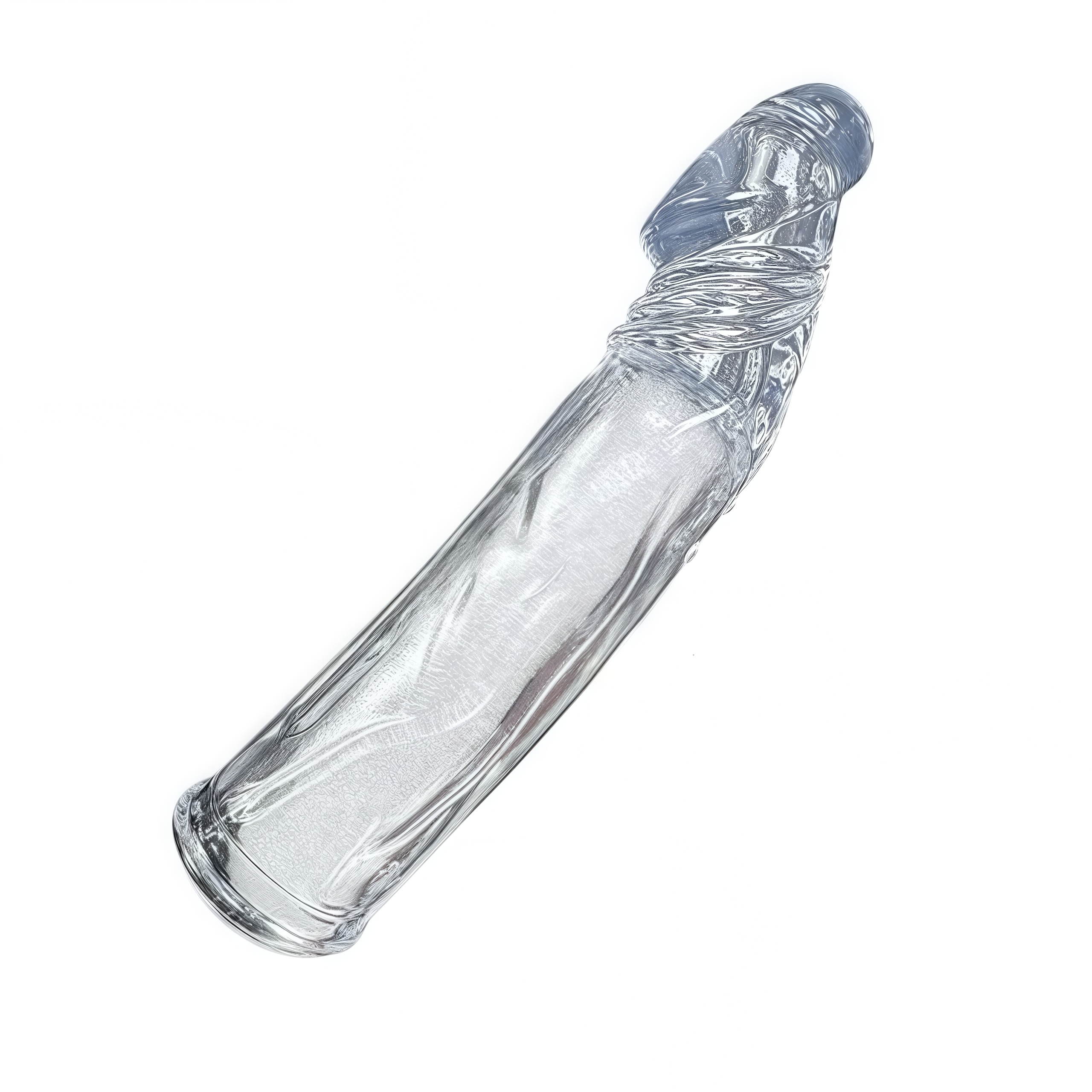Sarung penis transparan untuk pria, model pemanjang.