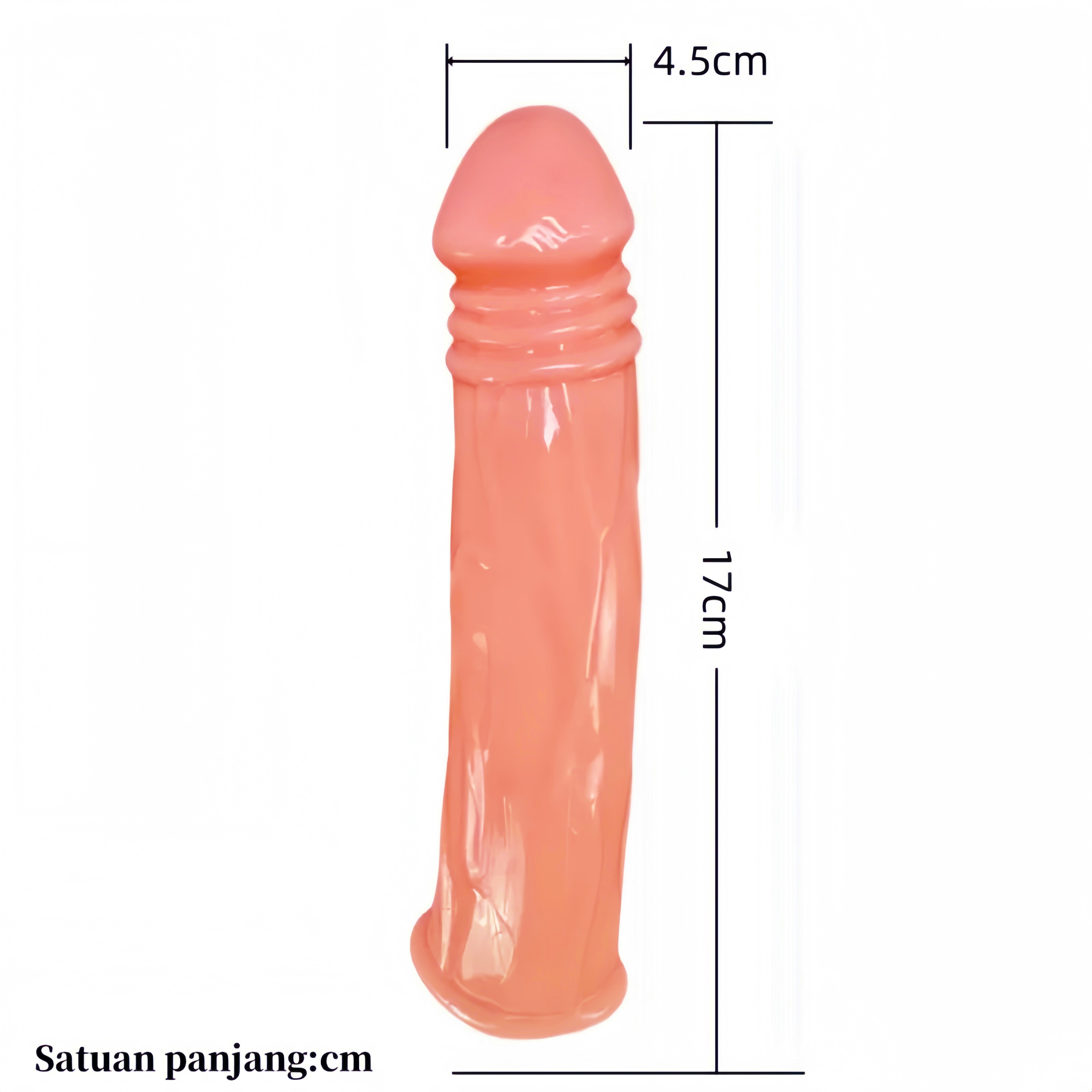 Kondom Pria Panjang 17cm Ekstensi Kepala 4cm Elastis Tinggi Cocok Semua Ukuran Bahan Transparan Bebas Lateks Bonus Pelumas 8ml
