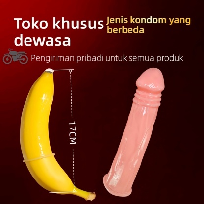 Kondom Pria Panjang 17cm Ekstensi Kepala 4cm Elastis Tinggi Cocok Semua Ukuran Bahan Transparan Bebas Lateks Bonus Pelumas 8ml