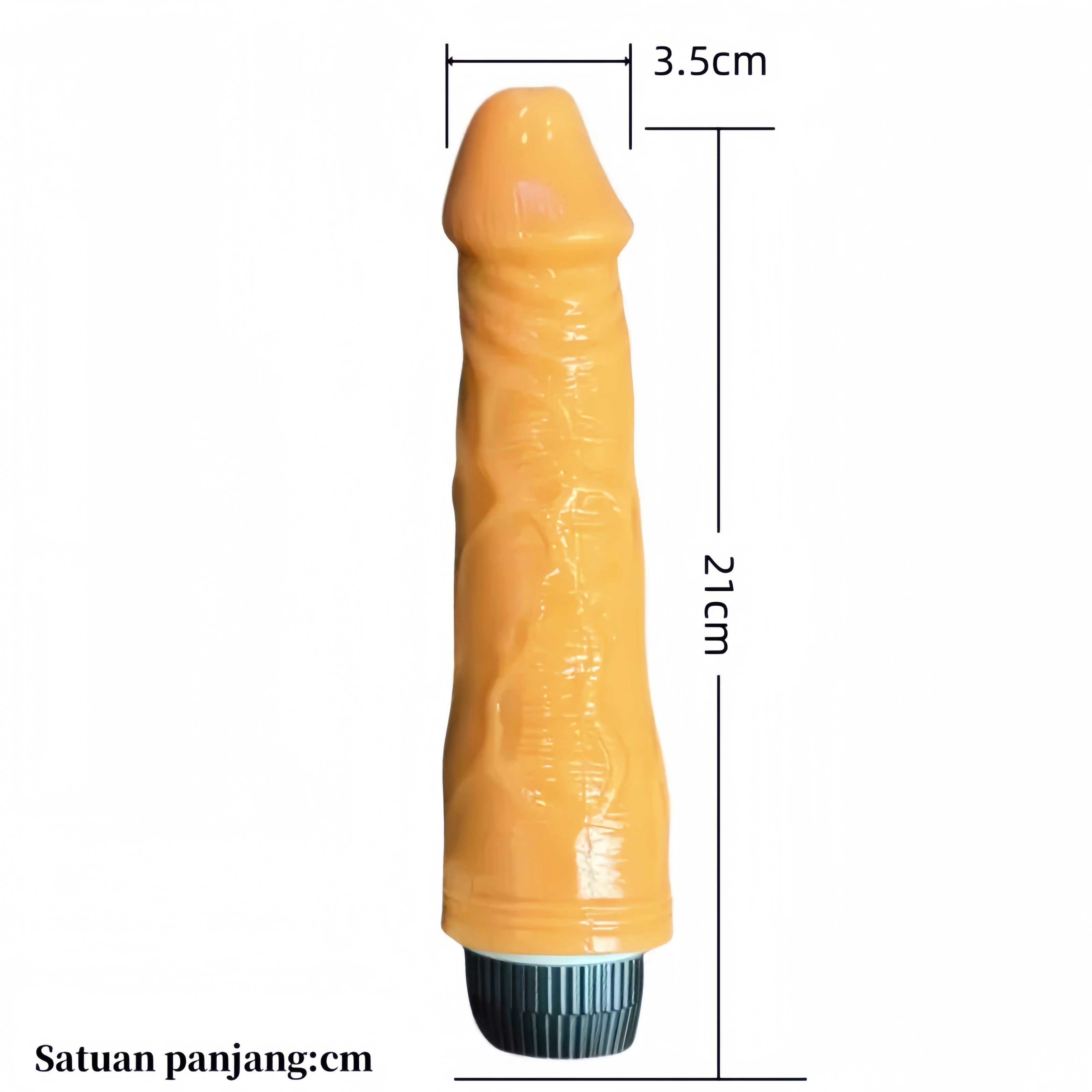 Dildo Getar Realistis Getaran Kuat Tahan Air Silikon Lembut Body Safe Panjang 20cm Kedalaman 18cm Diameter 3cm