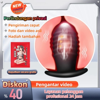 Mini Vibrator Anal Plug dengan Mode Getaran Dapat Diatur Tahan Air Silikon Body Safe Panjang 5cm Diameter 2cm Baterai 2xAG13 Bonus Pelumas 8ml