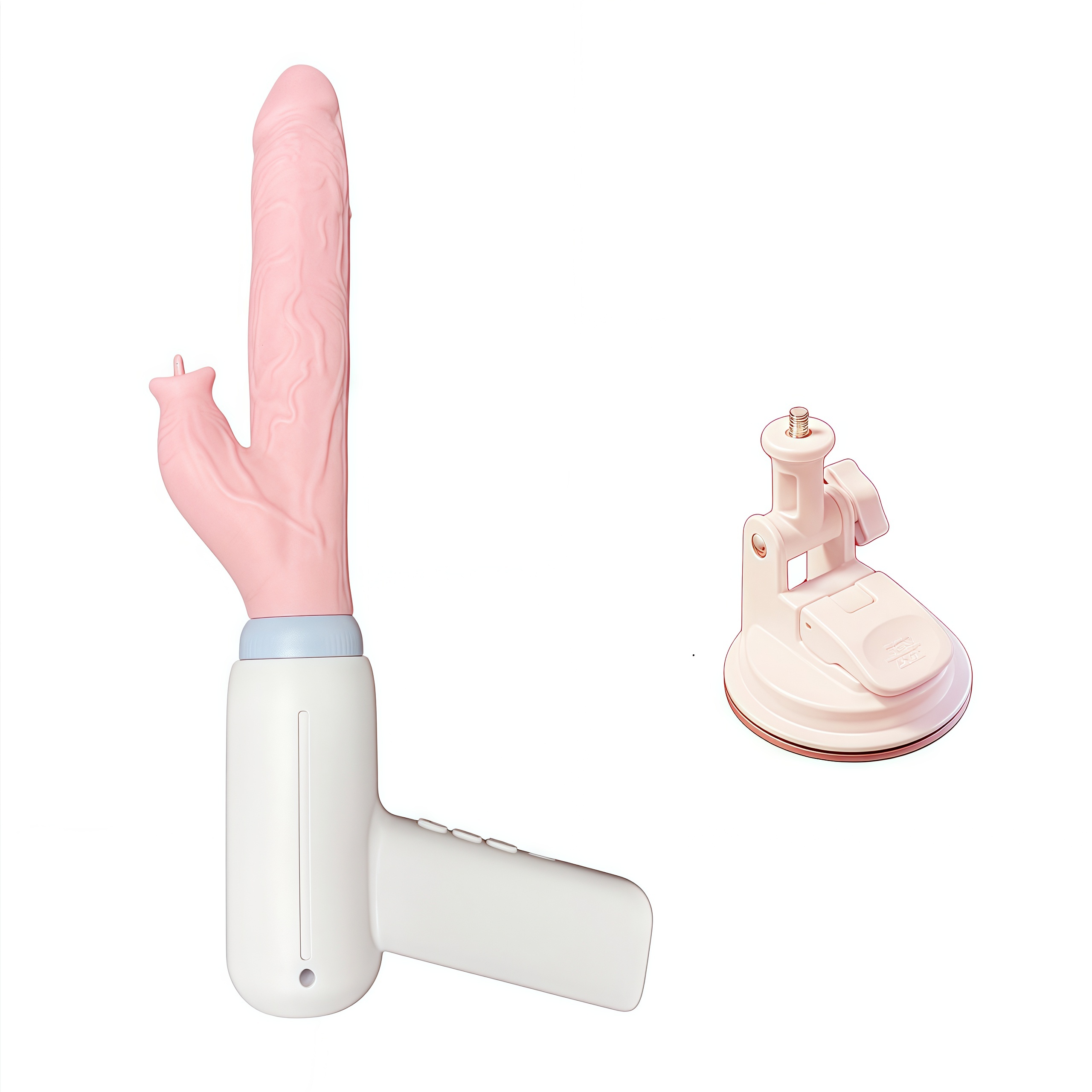 (DF-45) Mainan wanita, replika penis pria, vibrator ganda untuk G-spot dan vagina, dilengkapi dengan fungsi kecepatan yang dapat disesuaikan, perpanjangan, dan getaran.