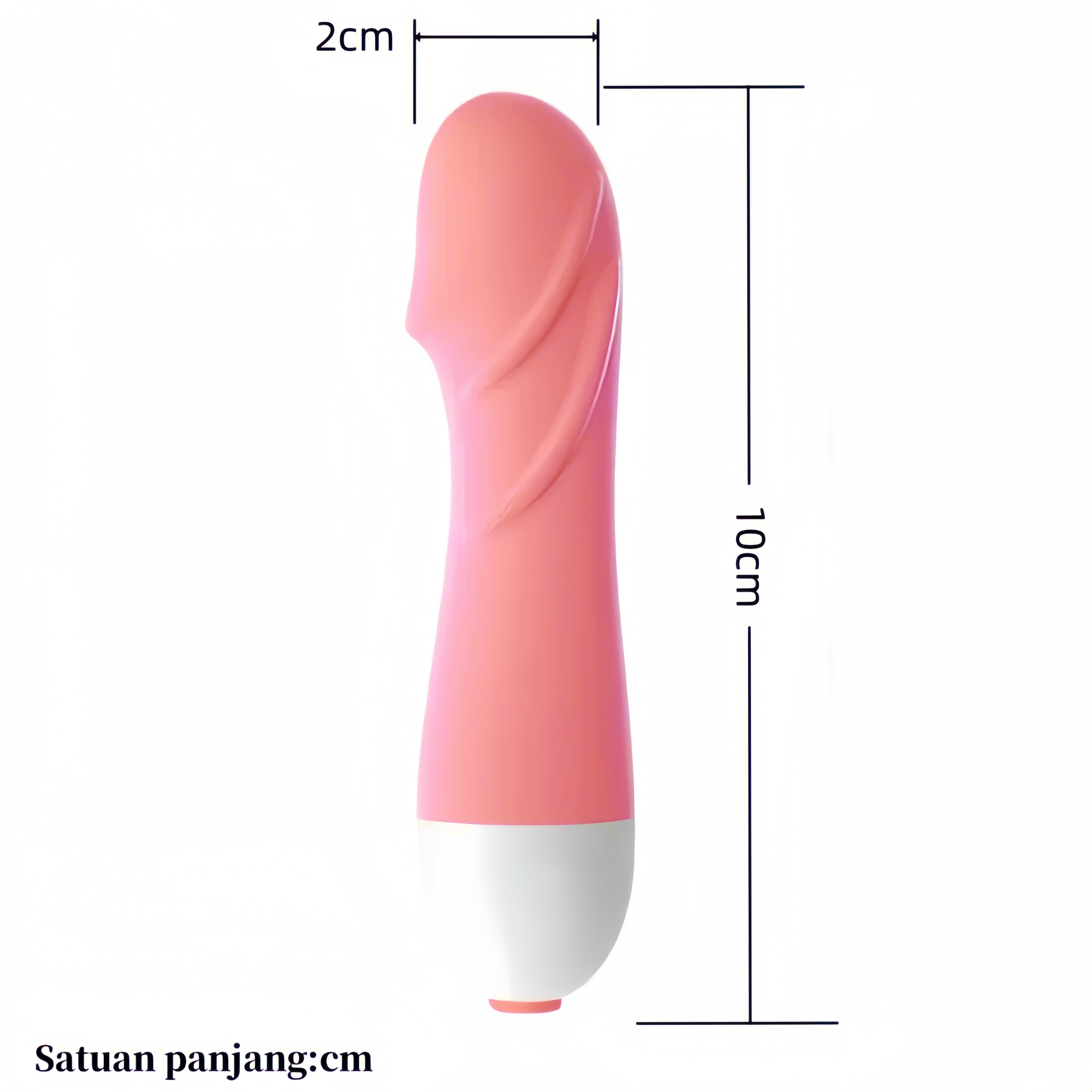 Vibrator Glans Unik untuk Stimulasi Klitoris Presisi dengan Intensitas Getaran Bisa Diatur Silikon Lembut Panjang 10cm Diameter 2cm Baterai 1xAA Bonus Pelumas 8ml