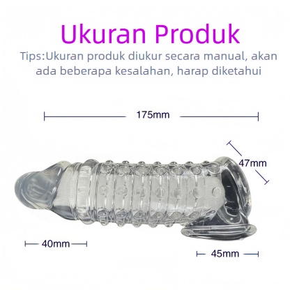 Kondom Elastis Transparan Hitam Bebas Lateks Dapat Digunakan Kembali Panjang 16cm Bukaan 4 hingga 5cm