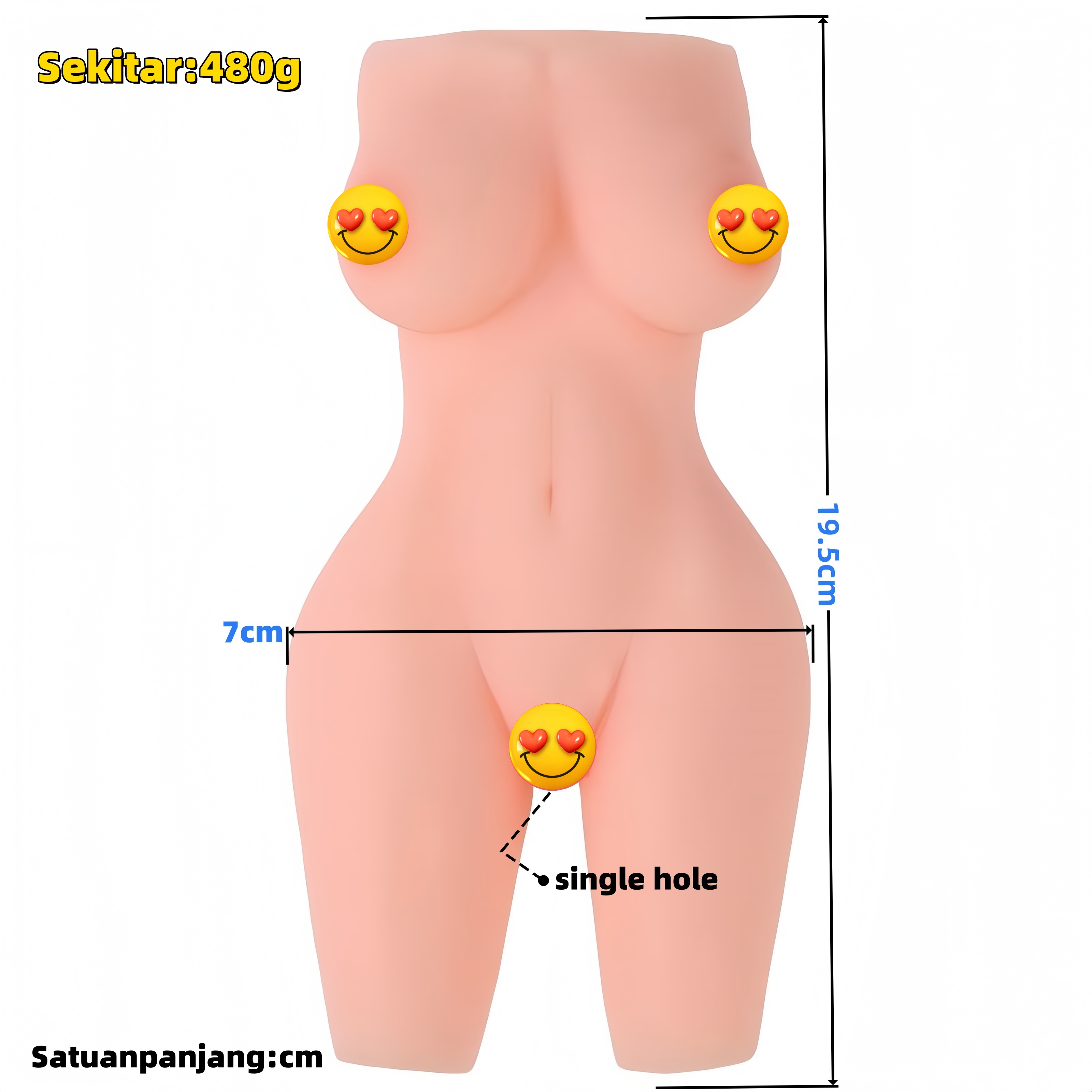 Mainan pria berbahan silikon, dirancang untuk meniru bentuk tubuh wanita yang ramping.
