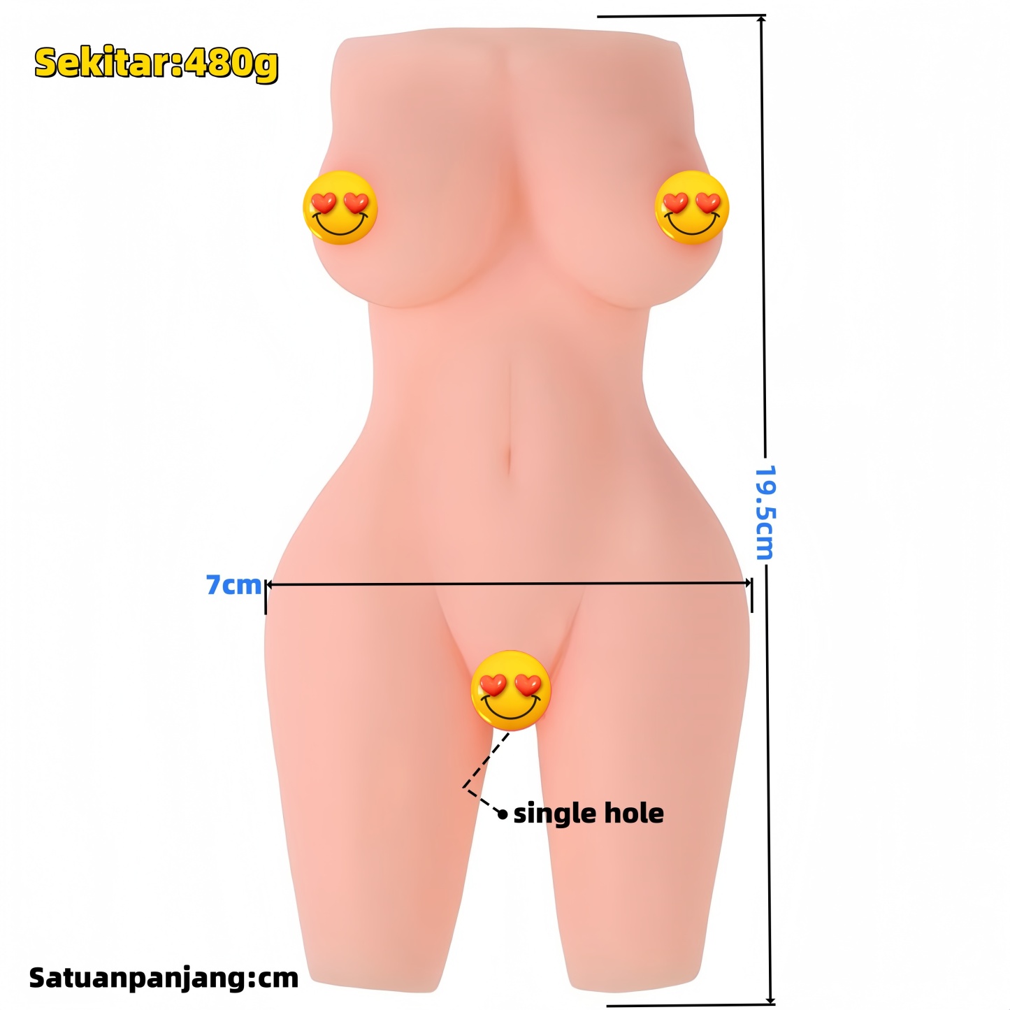 Mainan pria berbahan silikon, dirancang untuk meniru bentuk tubuh wanita yang ramping.
