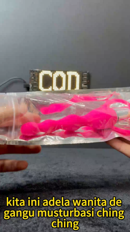 Getaran Anal plug getar berwarna pink