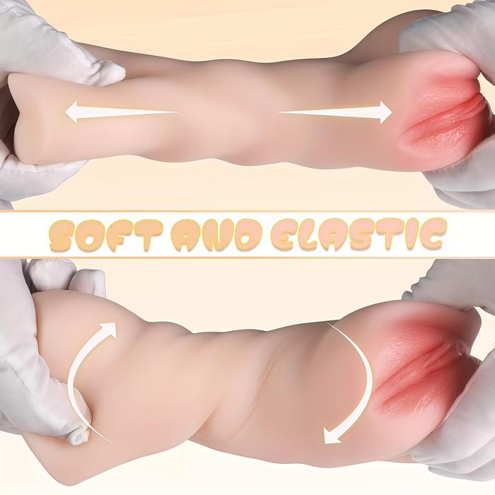 Mainan Pria Dua Lubang Dua Sensasi TPE Premium Elastis Vagina Ketat Anus Panjang 16cm Diameter 10cm Tinggi 10cm