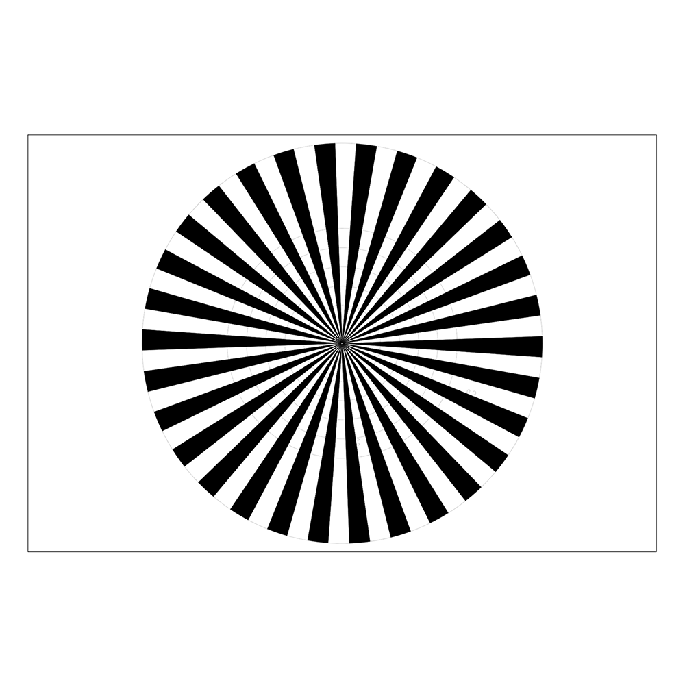 西门子星测试卡 / 镜头后焦调整标定板