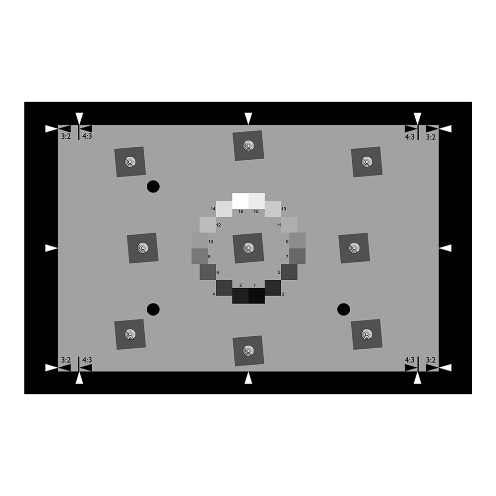 斜边ISO12233：2014 分辨率测试卡