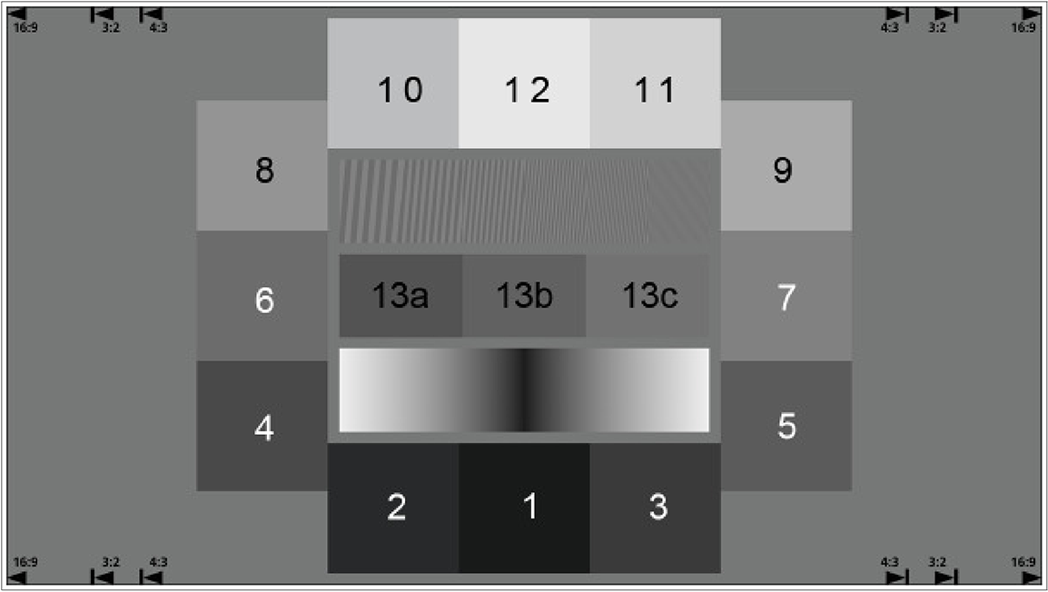 灰阶测试图/噪音、动态范围、伽马标定板