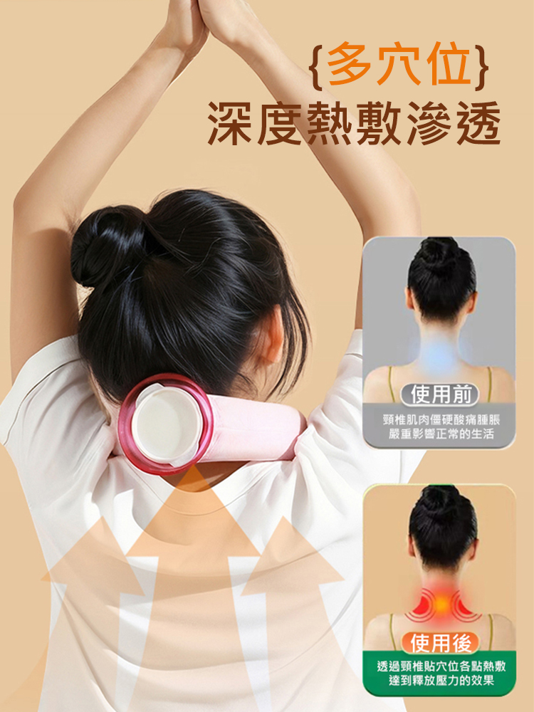 U型加厚頸椎熱水袋，溫潤頸部，隨時隨地給頸部做Spa