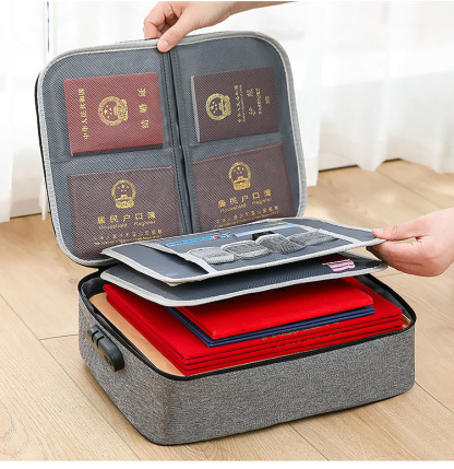 ถุงเก็บเอกสารหลายชั้นพร้อมตัวล็อค