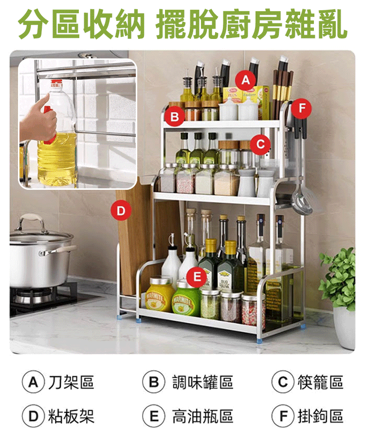 【十年用不壞】廚房不銹鋼收納架