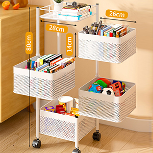 【5倍空間節省大師】免安裝360°置物架