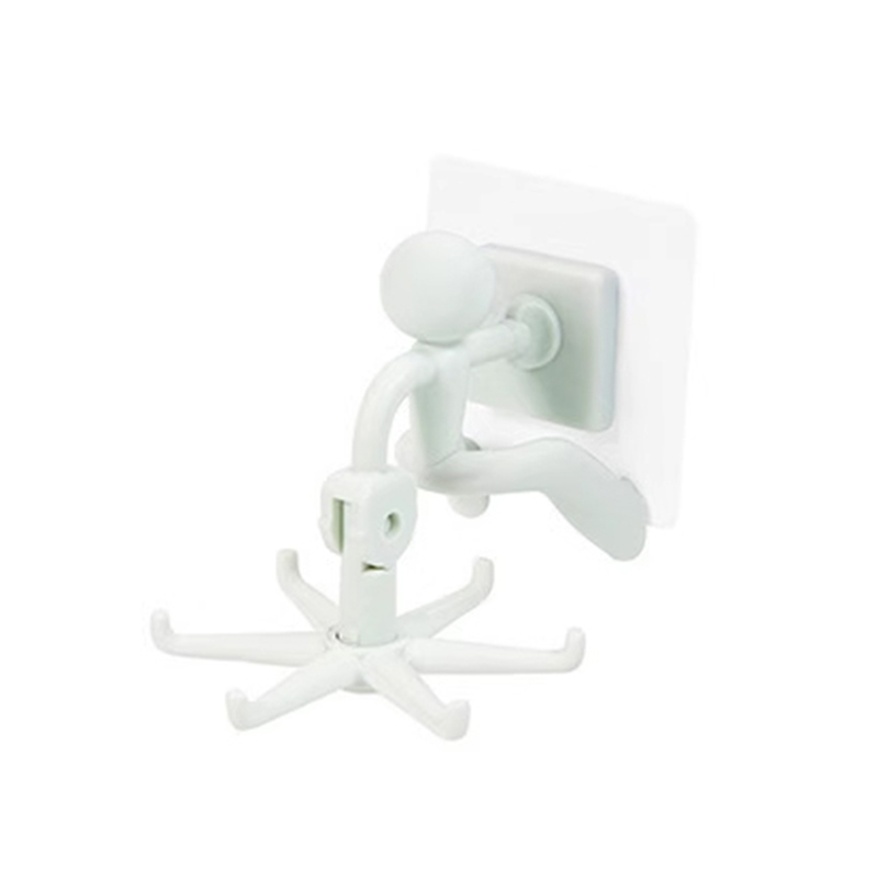 免打孔小人旋轉六爪掛鉤【1秒收納 1s storage】