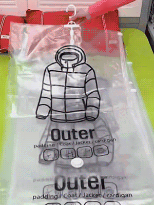 節省70%空間懸掛式真空收納袋