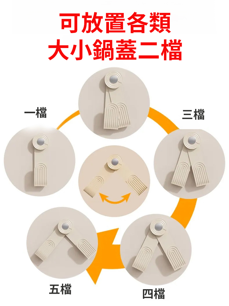 奶油吸盤旋轉鍋蓋架